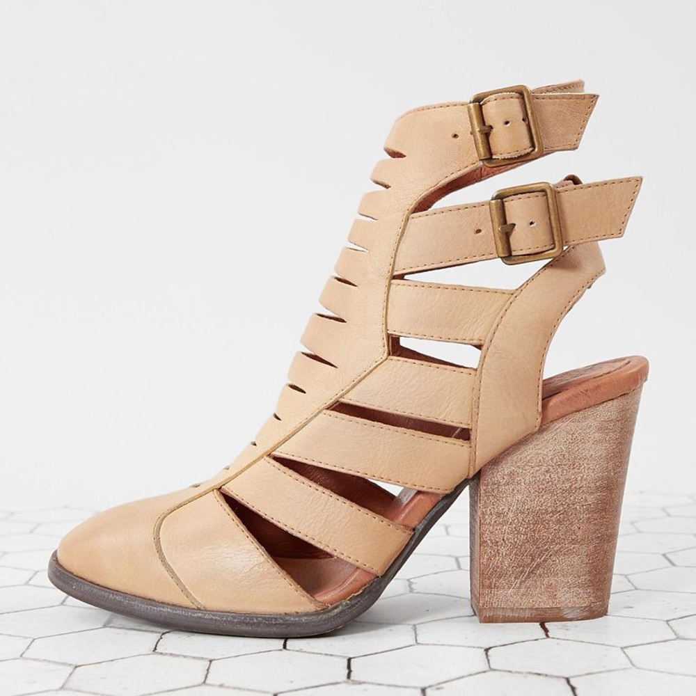 New Free People Hayes Heeled Leather Booties